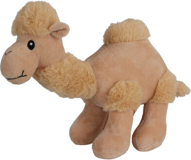 Knuffeldier Dromedaris - pluche stof knuffels - beige - 26 cm - Knuffeldier