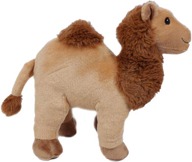 Knuffeldier Dromedaris - zachte pluche stof - premium kwaliteit knuffels - lichtbruin - 32 cm