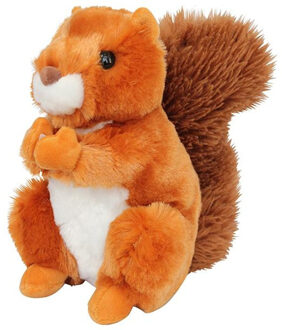Knuffeldier eekhoorn - zachte pluche stof - 18 cm