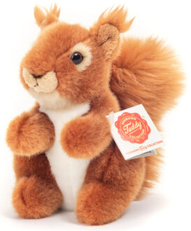 Knuffeldier Eekhoorn - zachte pluche stof - premium kwaliteit knuffels - rood - 14 cm