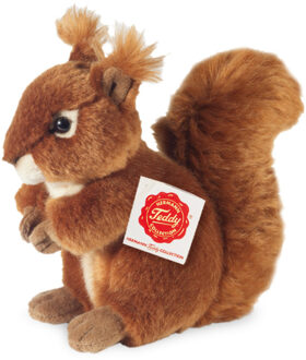 Knuffeldier Eekhoorn - zachte pluche stof - premium kwaliteit knuffels - rood - 17 cm