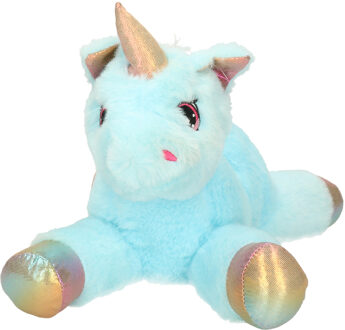 Knuffeldier Eenhoorn Mistica - zachte pluche stof - dieren knuffels - blauw - 56 cm - Knuffeldier