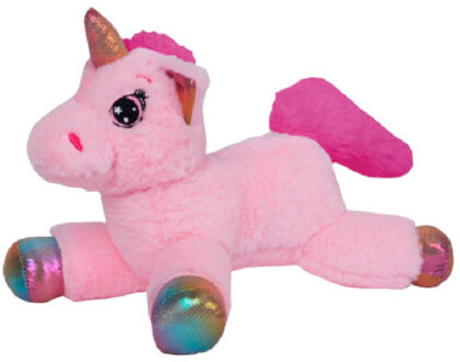 Knuffeldier Eenhoorn Mistica - zachte pluche stof - dieren knuffels - roze - 39 cm