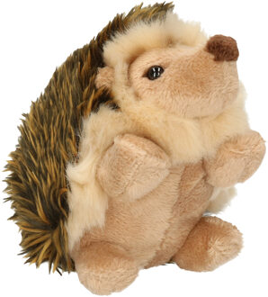 Knuffeldier Egel - zachte pluche stof - bruin - 12 cm - dieren speelgoed