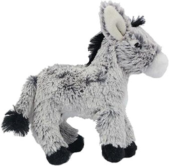 Knuffeldier Ezel - zachte pluche stof - premium kwaliteit knuffels - grijs - 16 cm