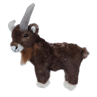 Knuffeldier Geit/bok - zachte pluche stof - premium kwaliteit knuffels - bruin - 20 cm