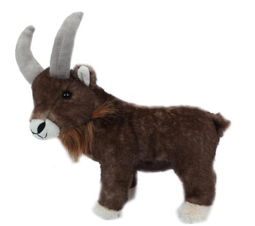 Knuffeldier Geit/bok - zachte pluche stof - premium kwaliteit knuffels - bruin - 25 cm
