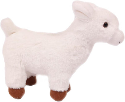 Knuffeldier Geit - zachte pluche stof - premium kwaliteit knuffels - wit - 22 cm