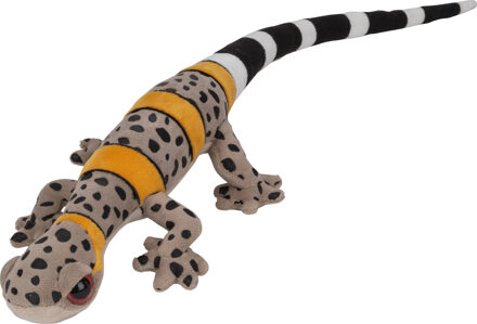 Knuffeldier Gekko Hagedis - pluche stof - premium knuffels - beige/geel - 62 cm - Knuffeldier