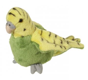 Knuffeldier Grasparkiet 16 cm - Vogel knuffels Groen