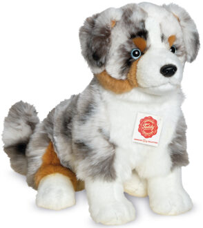 Knuffeldier hond Australische herder - zachte pluche stof - premium kwaliteit knuffels - 30 cm