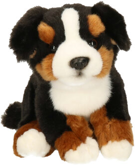 Knuffeldier hond Berner Sennen - zachte pluche stof - premium knuffels - multi kleur - 15 cm