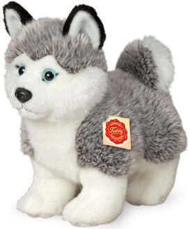 Knuffeldier hond Husky - zachte pluche stof - premium kwaliteit knuffels - grijs/wit - 23 cm Multi