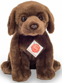 Knuffeldier hond Labrador - zachte pluche - premium knuffels - donkerbruin - 25 cm - Knuffel huisdieren