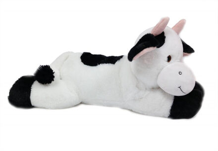 Knuffeldier Koe - zachte pluche stof - premium kwaliteit knuffels - wit/zwart - 50 cm Multi