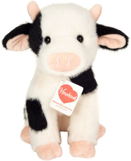 Knuffeldier Koe - zachte pluche stof - premium kwaliteit knuffels - zwart/wit - 25 cm
