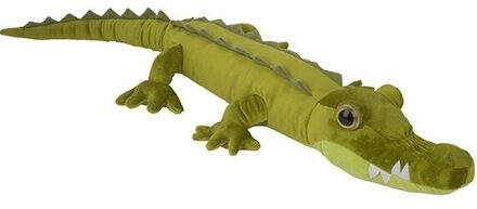 Knuffeldier krokodil - pluche grote knuffel - 110 cm - krokodillen knuffels - waterdier Groen
