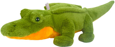 Knuffeldier Krokodil - zachte pluche stof - fluffy knuffels - groen - 62 cm