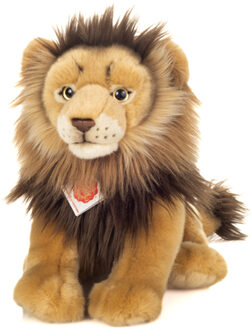 Knuffeldier Leeuw - zachte pluche stof - premium knuffels - lichtbruin - 30 cm
