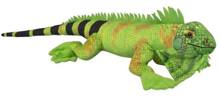 Knuffeldier Leguaan - zachte pluche stof - veel details - groen - 62 cm