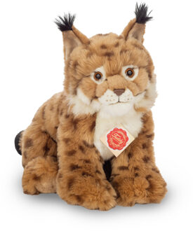 Knuffeldier Lynx - zachte pluche stof - premium kwaliteit knuffels - lichtbruin - 26 cm