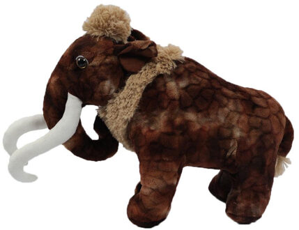 Knuffeldier Mammoet - zachte pluche stof - bruin - kwaliteit knuffels - 41 cm