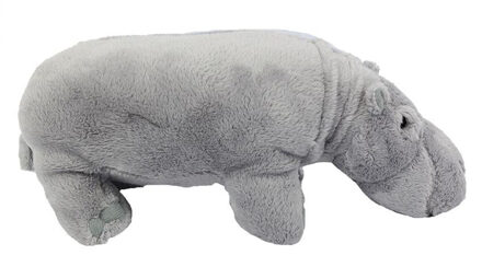 Knuffeldier Nijlpaard - zachte pluche stof - premium kwaliteit knuffels - grijs - 23 cm