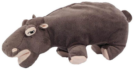 Knuffeldier Nijlpaard - zachte pluche stof - premium kwaliteit knuffels - grijs - 29 cm