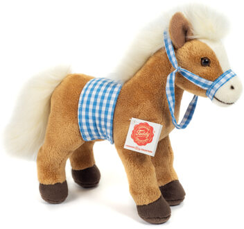 Knuffeldier Paard - zachte pluche stof - premium knuffels - lichtbruin - 23 cm