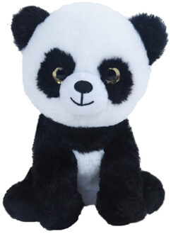 Knuffeldier Panda beer Bamboo - zachte pluche stof - dieren knuffels - zwart/wit - 21 cm - Knuffeldier Multikleur