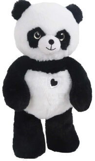 Knuffeldier Panda beer Bamboo - zachte pluche stof - dieren knuffels - zwart/wit - 32 cm - Knuffeldier Multikleur