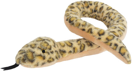 Knuffeldier Python slang - zachte pluche stof - dieren knuffels - groen - 105 cm - Knuffeldier