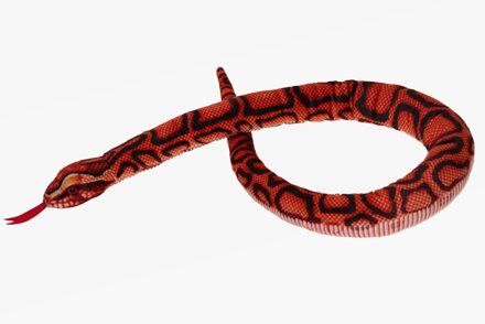 Knuffeldier Regenboog Boa slang - zachte pluche stof - premium kwaliteit knuffels - rood - 100 cm