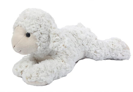 Knuffeldier Schaap/lammetje - zachte pluche stof - premium kwaliteit knuffels - wit - 49 cm