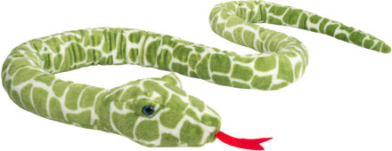 Knuffeldier Slang - zachte pluche stof - premium kwaliteit knuffels - groen - 175 cm