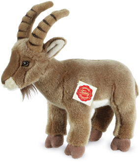 Knuffeldier Steenbok - zachte pluche stof - premium kwaliteit knuffels - bruin - 26 cm