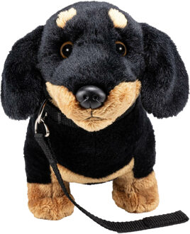 Knuffeldier Teckel hond - zachte pluche stof - premium kwaliteit knuffels - 30 cm