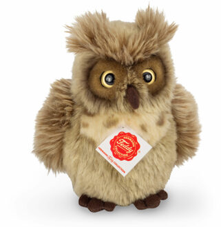 Knuffeldier Uil - zachte pluche stof - premium kwaliteit knuffels - bruin - 17 cm - vogels