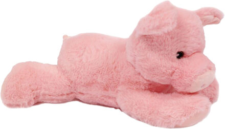 Knuffeldier Varken/biggetje - zachte pluche stof - roze - premium kwaliteit knuffels - 30 cm