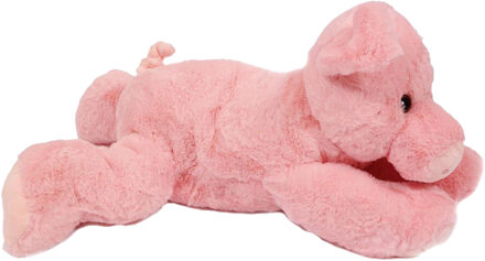 Knuffeldier Varken/biggetje - zachte pluche stof - roze - premium kwaliteit knuffels - 50 cm