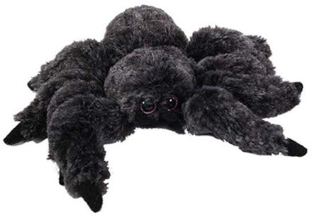 Knuffeldier Vogelspin - zachte pluche stof - zwart - premium kwaliteit knuffels - 13 cm