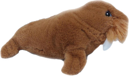 Knuffeldier Walrus - zachte pluche stof - bruin - premium kwaliteit knuffels - 26 cm