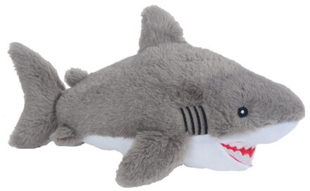 Knuffeldier Witte Haai - pluche - dieren knuffels - 33 cm