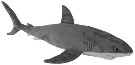 Knuffeldier witte haai - zachte pluche stof - 96 cm