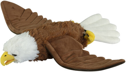 Knuffeldier Zeearend - zachte pluche stof - premium knuffels - bruin/wit - 54 cm - Vogel knuffels