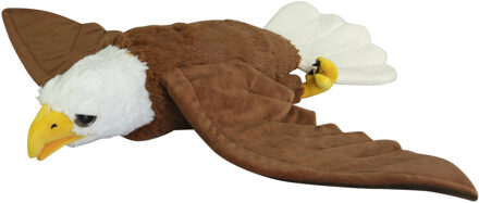 Knuffeldier Zeearend - zachte pluche stof - premium knuffels - bruin/wit - 70 cm - Vogel knuffels