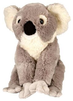 Knuffelkoala Junior 30 Cm Pluche Grijs/wit