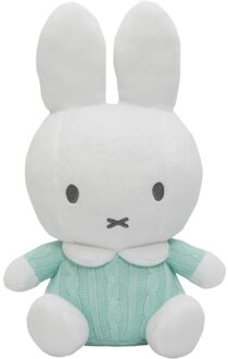 Knuffelrammelaar gebreid mintgroen 15 cm