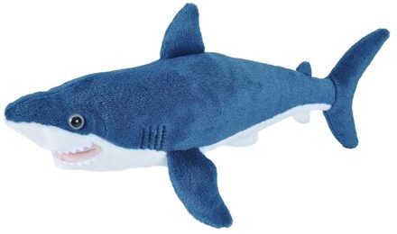 Knuffels Haai Junior 20 Cm Pluche Blauw/wit