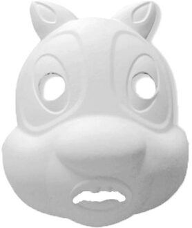 Knutsel masker eekhoorn - 25 x 22 cm - papier mache - dierenmasker - hobby